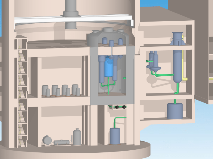 A close up Transatomic Power's nuclear reactor design, image courtesy of Transatomic.