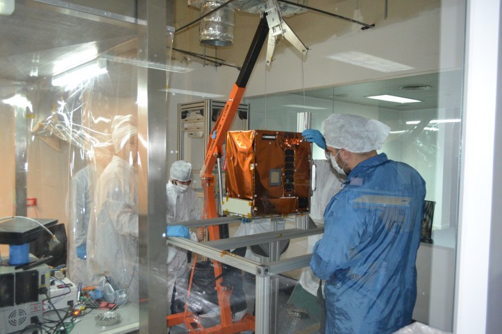 One of Satellogic's satellites in a clean room. Photo by Satellogic.