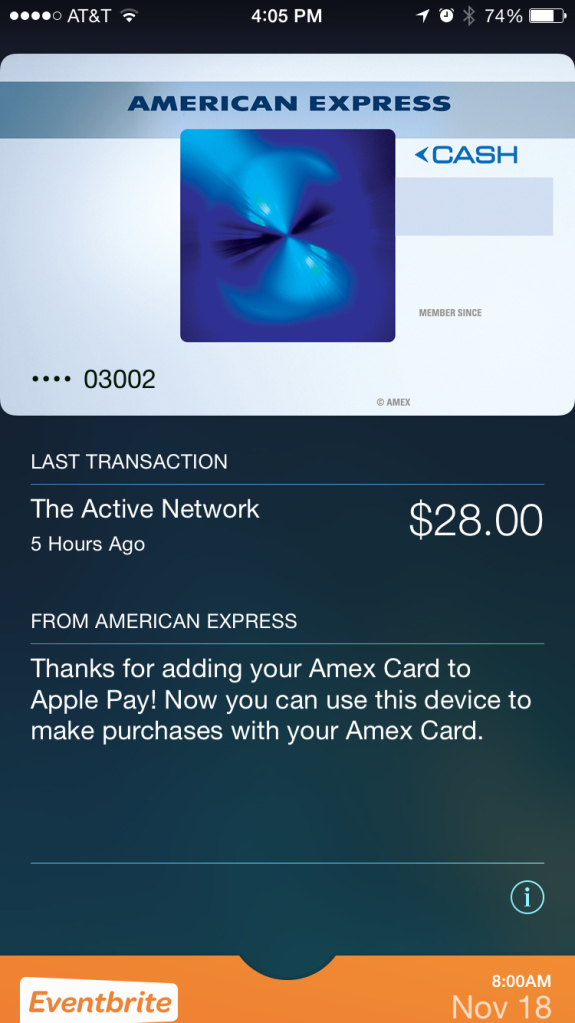 apple pay AMEX