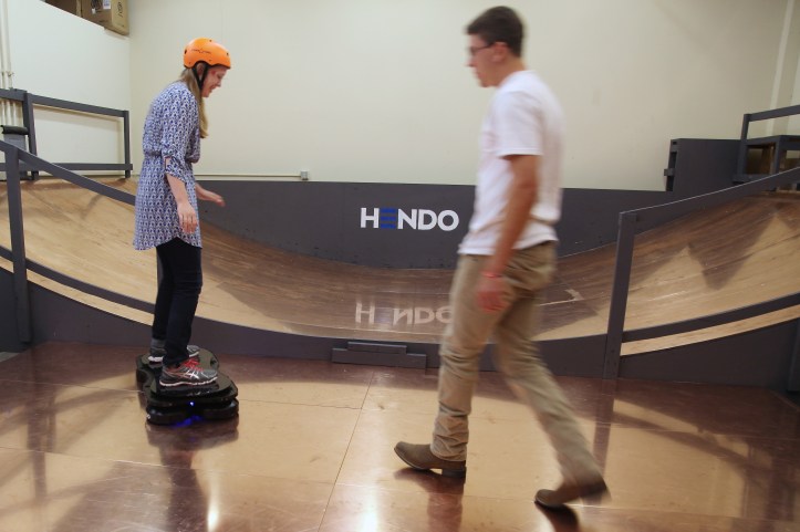 That's me on the Hendo hoverboard. Photo by Arx Pax.