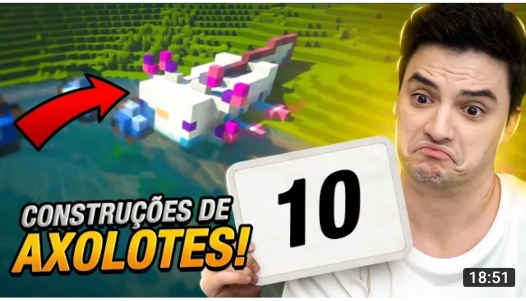 Assista a “AVALIANDO CONSTRUÇÕES DE AXOLOTES NO MINECRAFT” no YouTube