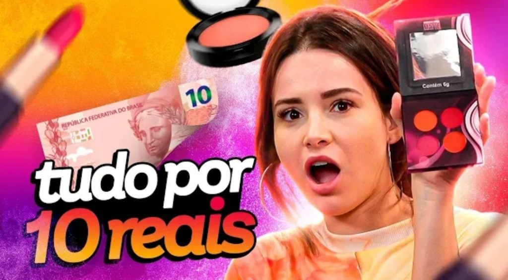 Assista a “FAZENDO MAQUIAGEM SÓ COM PRODUTOS DE 10 REAIS!” no&nbsp;YouTube