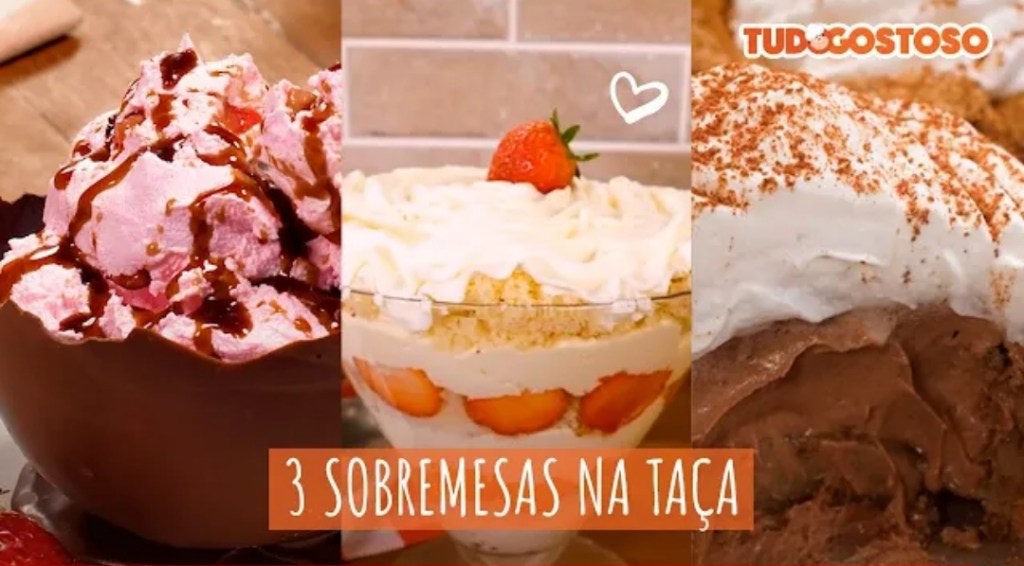 Assista a “3 Sobremesas na Taça | Receitas TudoGostoso” no YouTube