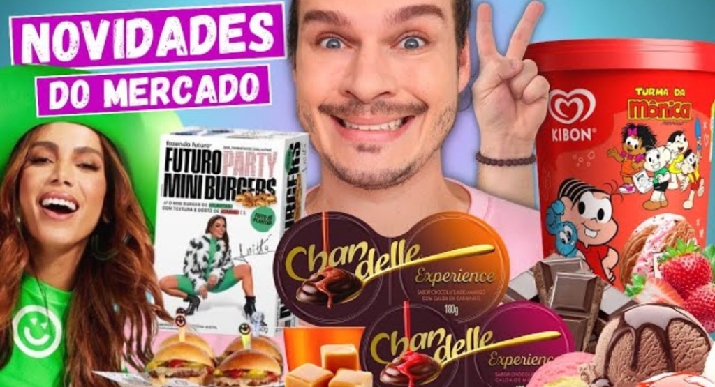 Assista a “PROVANDO LANÇAMENTOS DE MERCADO/ MINI BURGER DO FUTURO, NOVO CHANDELLE E SORVETE DA TURMA DA MÔNICA” no YouTube