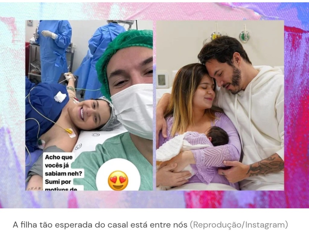 As primeiras fotos do nascimento de Lua, filha de Viih Tube e Eliézer