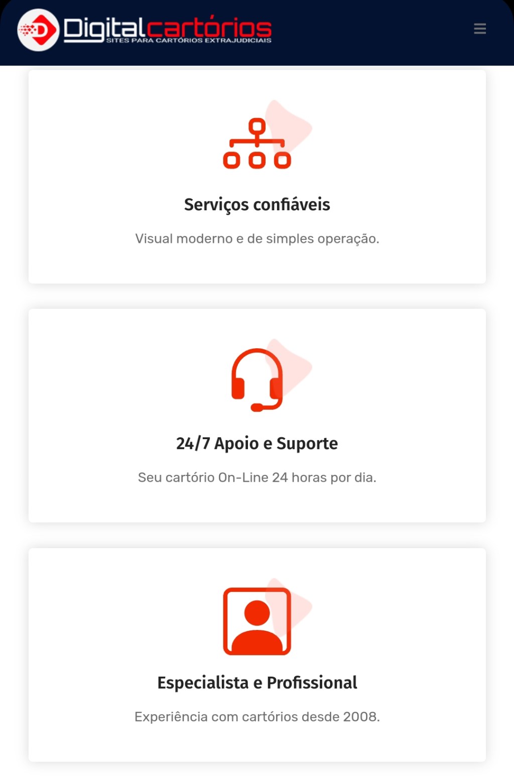 Fazemos o site de seu Cartório ou Tabelionato