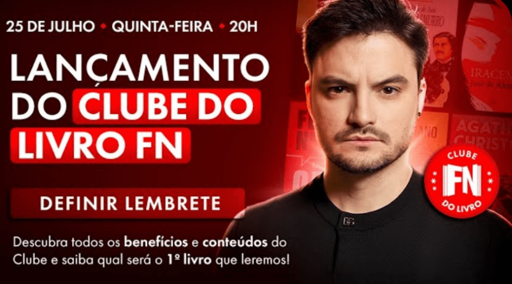LANÇAMENTO DO CLUBE DO LIVRO FN – 25/JULHO ÀS 20H