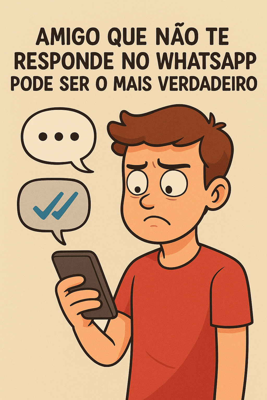 Amigo que não te responde no WhatsApp pode ser o mais verdadeiro&nbsp;📱🙄