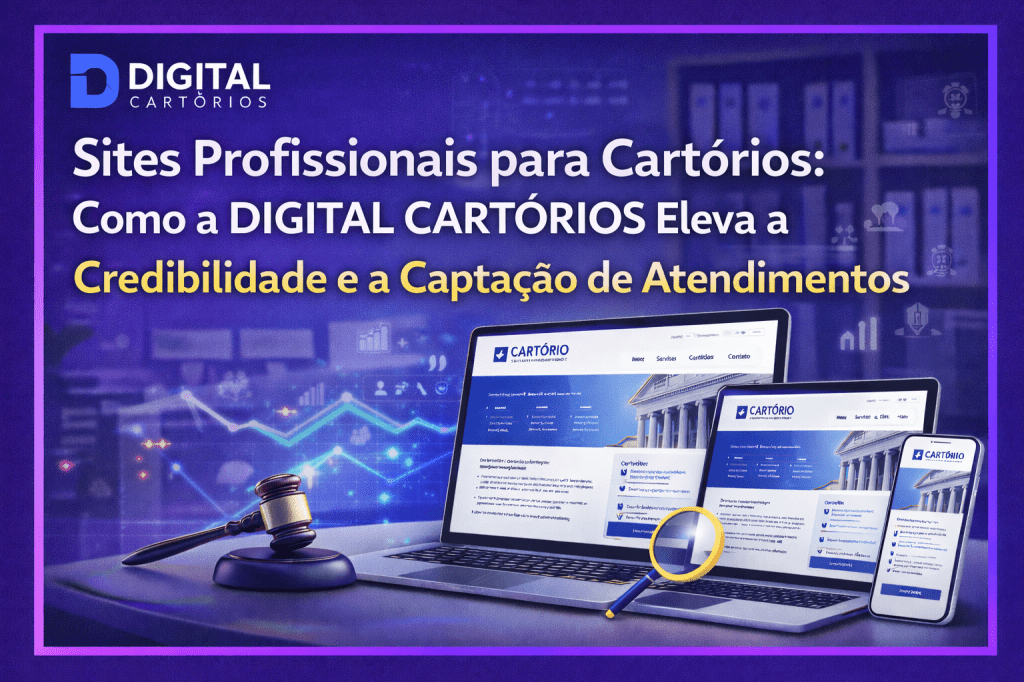 Sites Profissionais para Cartórios: Como a DIGITAL CARTÓRIOS Eleva a Credibilidade e a Captação de&nbsp;Atendimentos