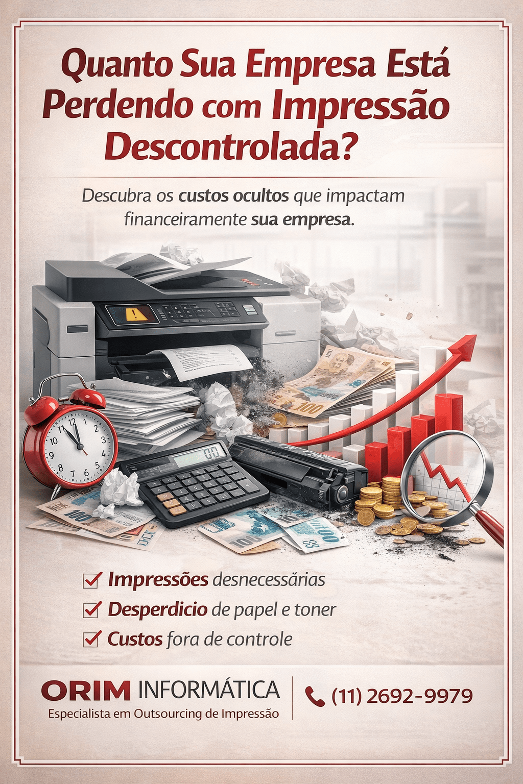 Quanto Sua Empresa Está Perdendo com Impressão&nbsp;Descontrolada?