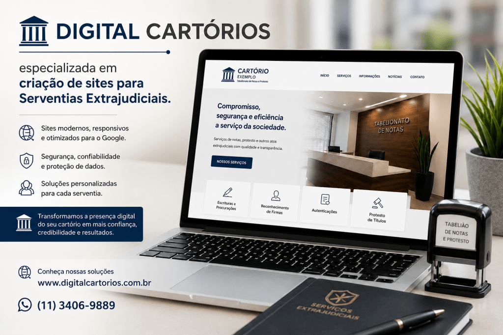 Sites para Cartórios: Como a Presença Digital Está Transformando as Serventias Extrajudiciais em&nbsp;2026