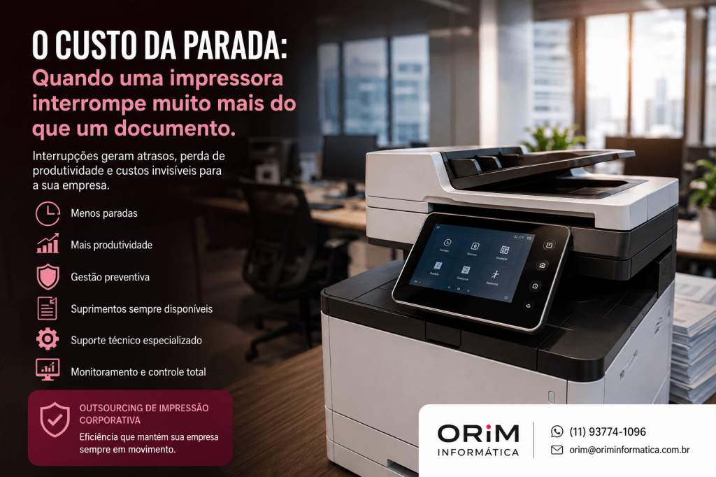 O Custo da Parada: Quando uma Impressora Interrompe Muito Mais do que um&nbsp;Documento