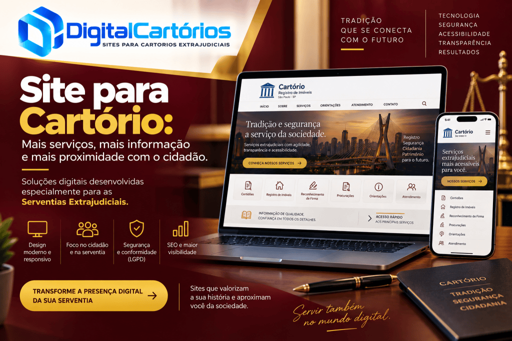 Site para Cartório: por que a presença digital se tornou essencial para as Serventias Extrajudiciais?